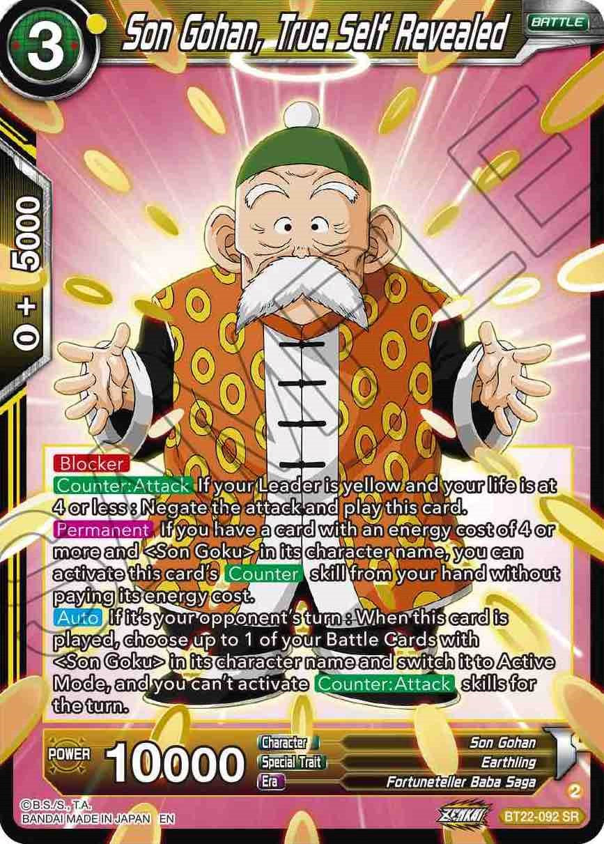 Son Gohan, True Self Revealed (BT22-092) [Critical Blow] | Tables and Towers