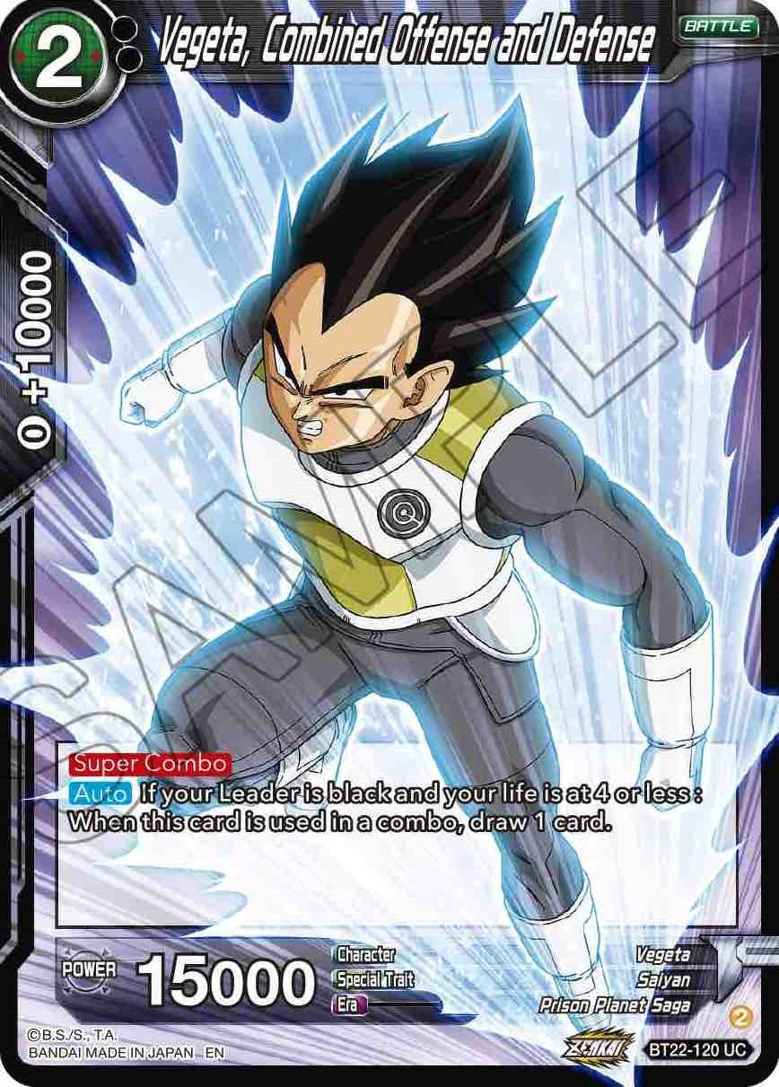 Vegeta, Combined Offense and Defense (BT22-120) [Critical Blow] | Tables and Towers