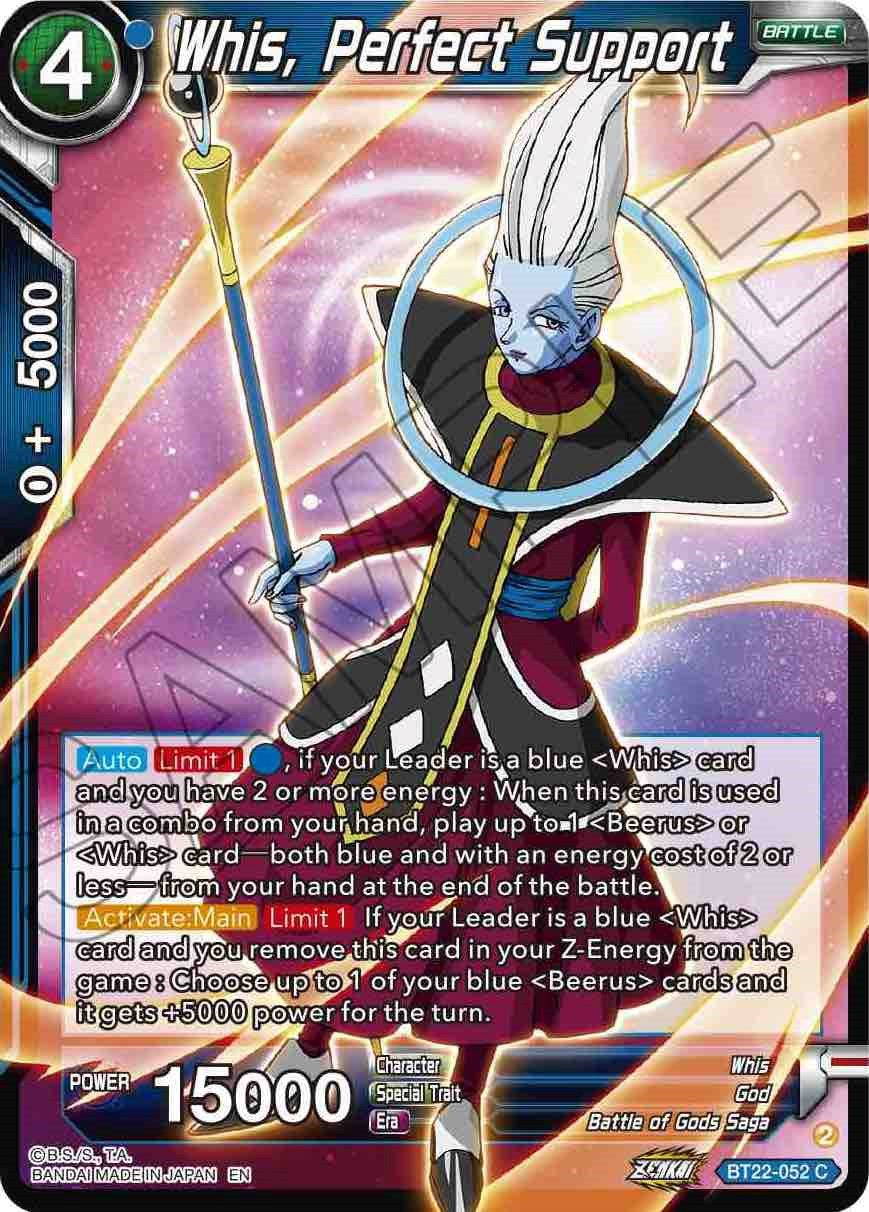 Whis, Perfect Support (BT22-052) [Critical Blow] | Tables and Towers