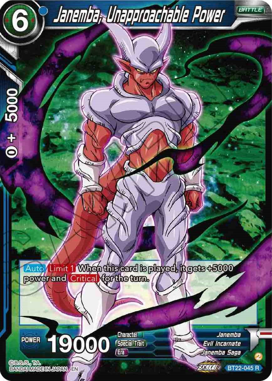 Janemba, Unapproachable Power (BT22-045) [Critical Blow] | Tables and Towers