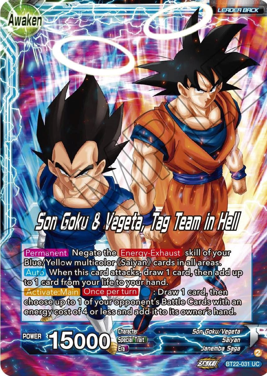 Son Goku // Son Goku & Vegeta, Tag Team in Hell (BT22-031) [Critical Blow] | Tables and Towers