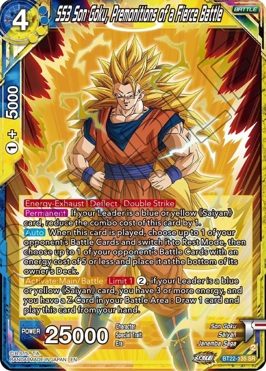 SS3 Son Goku, Premonitions of a Fierce Battle (BT22-135) [Critical Blow] | Tables and Towers