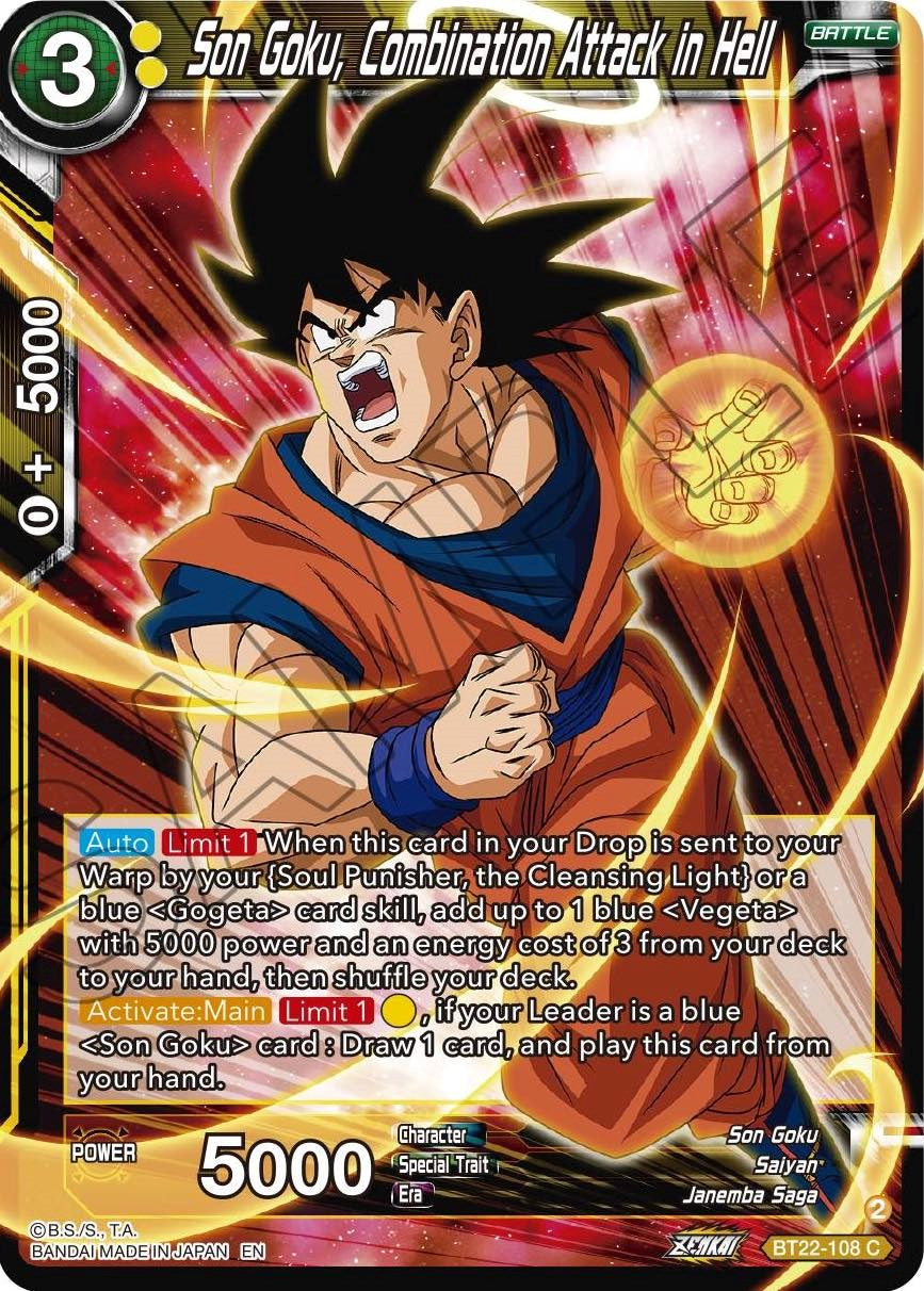 Son Goku, Combination Attack in Hell (BT22-108) [Critical Blow] | Tables and Towers