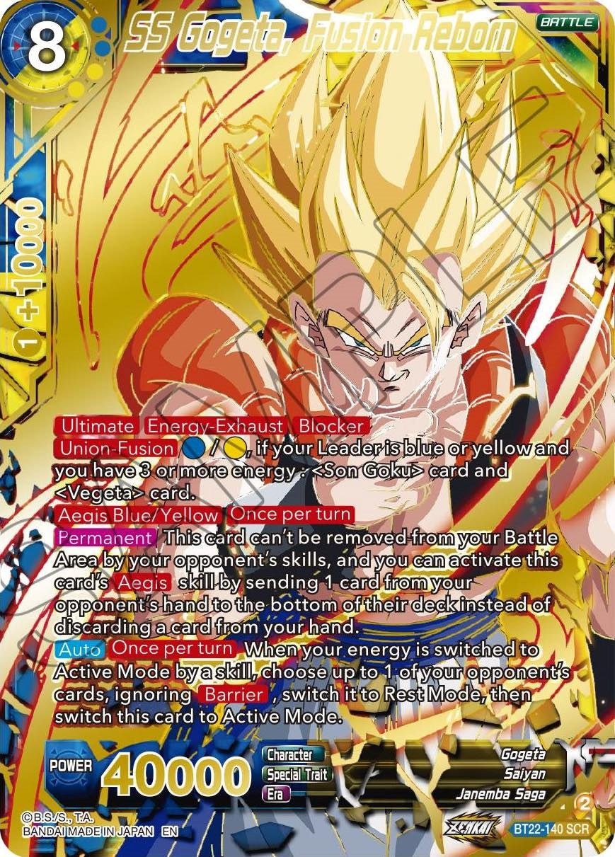 SS Gogeta, Fusion Reborn (BT22-140) [Critical Blow] | Tables and Towers