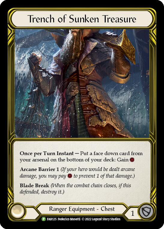 Trench of Sunken Treasure (Golden) [FAB125] (Promo)  Cold Foil | Tables and Towers