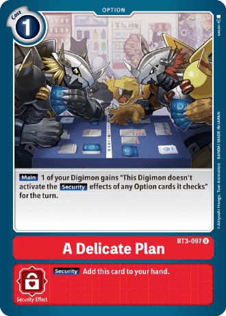 A Delicate Plan [BT3-097] (Revision Pack 2021) [Release Special Booster Promos] | Tables and Towers