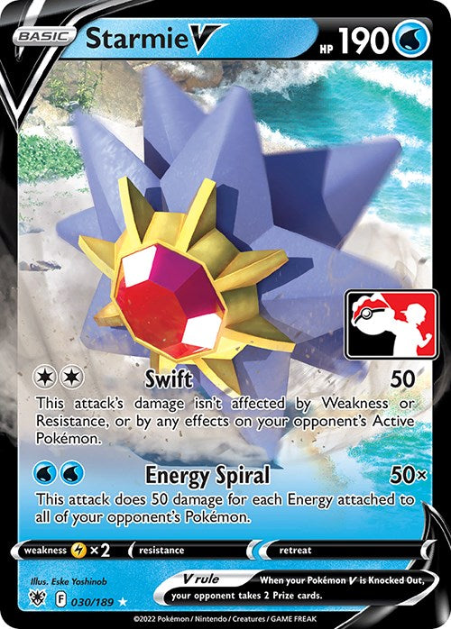 Starmie V (030/189) [Prize Pack Series Three] | Tables and Towers