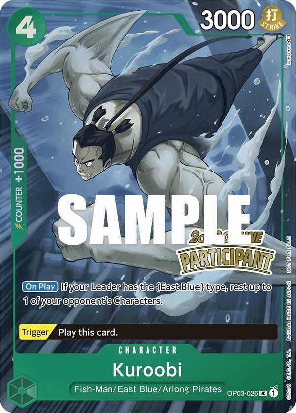 Kuroobi (Online Regional 2023) [Participant] [One Piece Promotion Cards] | Tables and Towers