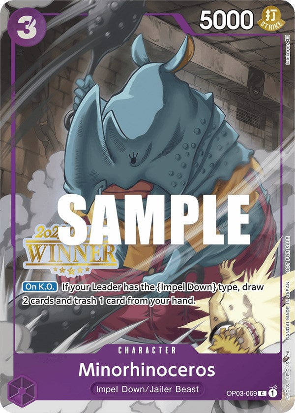 Minorhinoceros (Online Regional 2023) [Winner] [One Piece Promotion Cards] | Tables and Towers