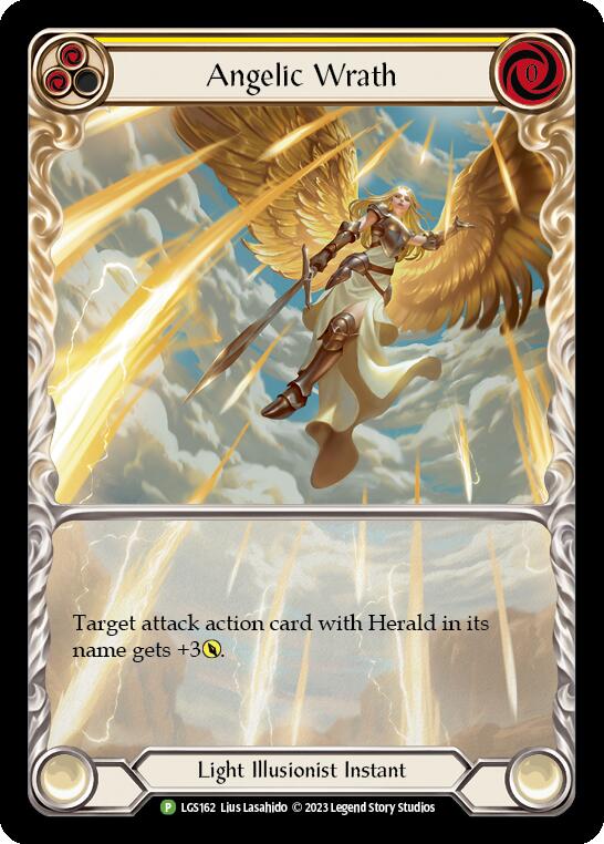 Angelic Wrath (Yellow) [LGS162] (Promo)  Rainbow Foil | Tables and Towers