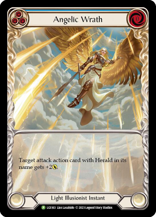 Angelic Wrath (Blue) [LGS163] (Promo)  Rainbow Foil | Tables and Towers