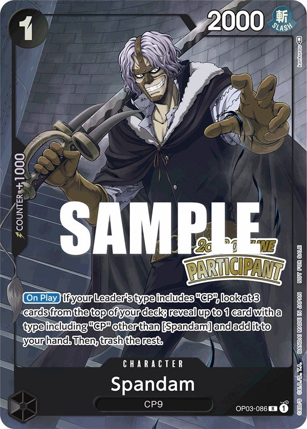 Spandam (Offline Regional 2023) [Participant] [One Piece Promotion Cards] | Tables and Towers