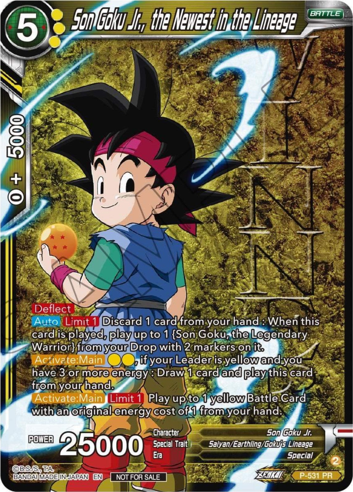 Son Goku Jr., the Newest in the Lineage (Winner-Stamped) (Zenkai Series Tournament Pack Vol.5) (P-531) [Tournament Promotion Cards] | Tables and Towers