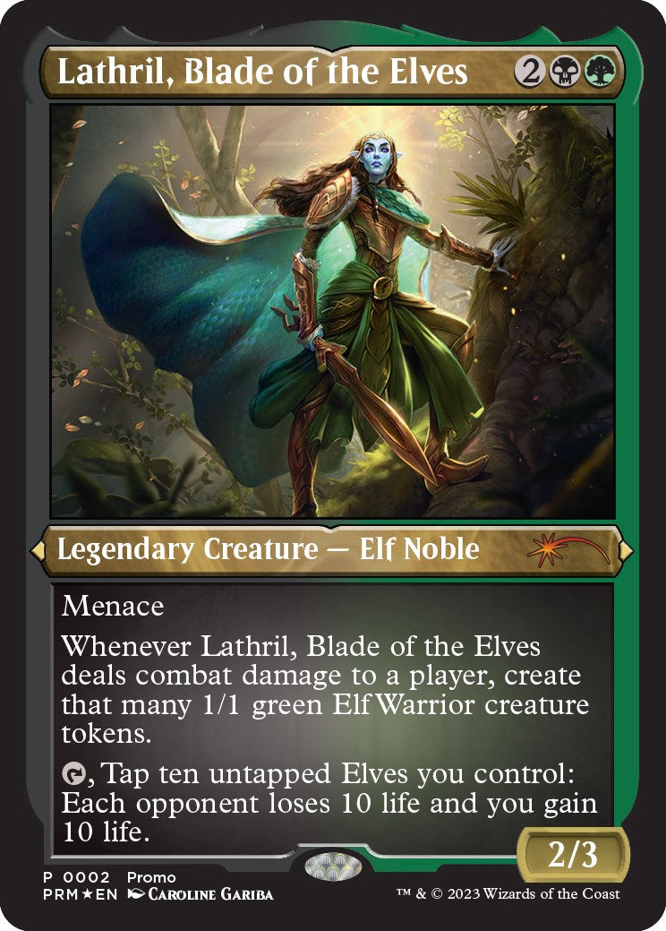 Lathril, Blade of the Elves (Foil Etched) [Media Promos] | Tables and Towers