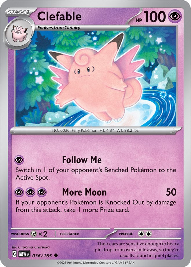 Clefable (036/165) [Scarlet & Violet: 151] | Tables and Towers