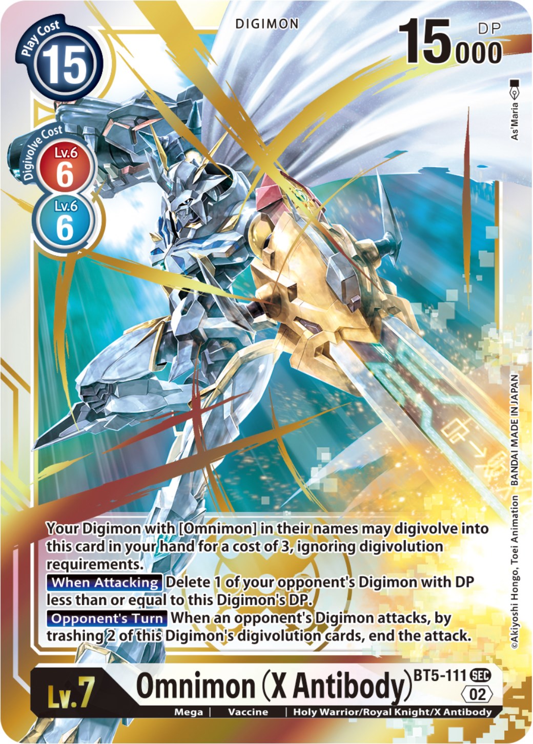 Omnimon (X Antibody) [BT5-111 ] (Resurgence Booster Reprint) [Resurgence Booster] | Tables and Towers