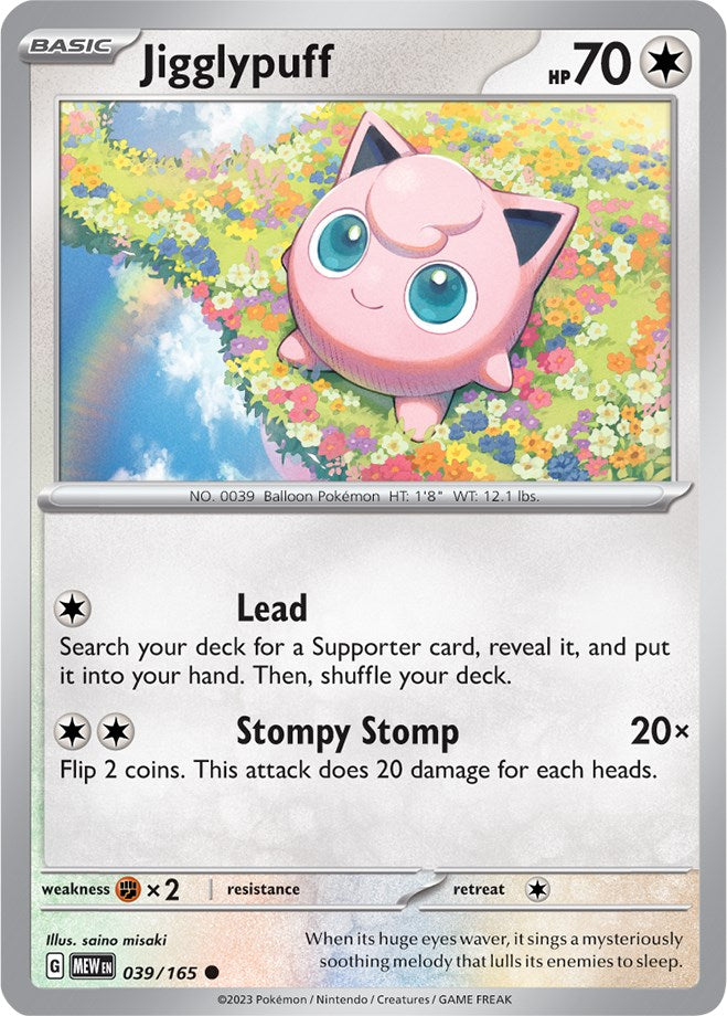 Jigglypuff (039/165) [Scarlet & Violet: 151] | Tables and Towers