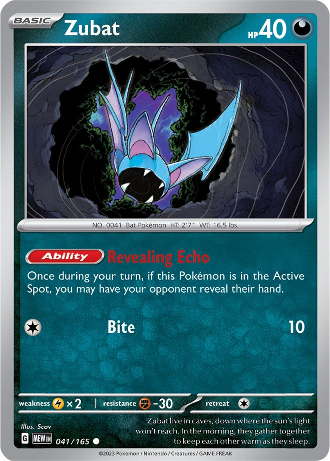 Zubat (041/165) [Scarlet & Violet: 151] | Tables and Towers