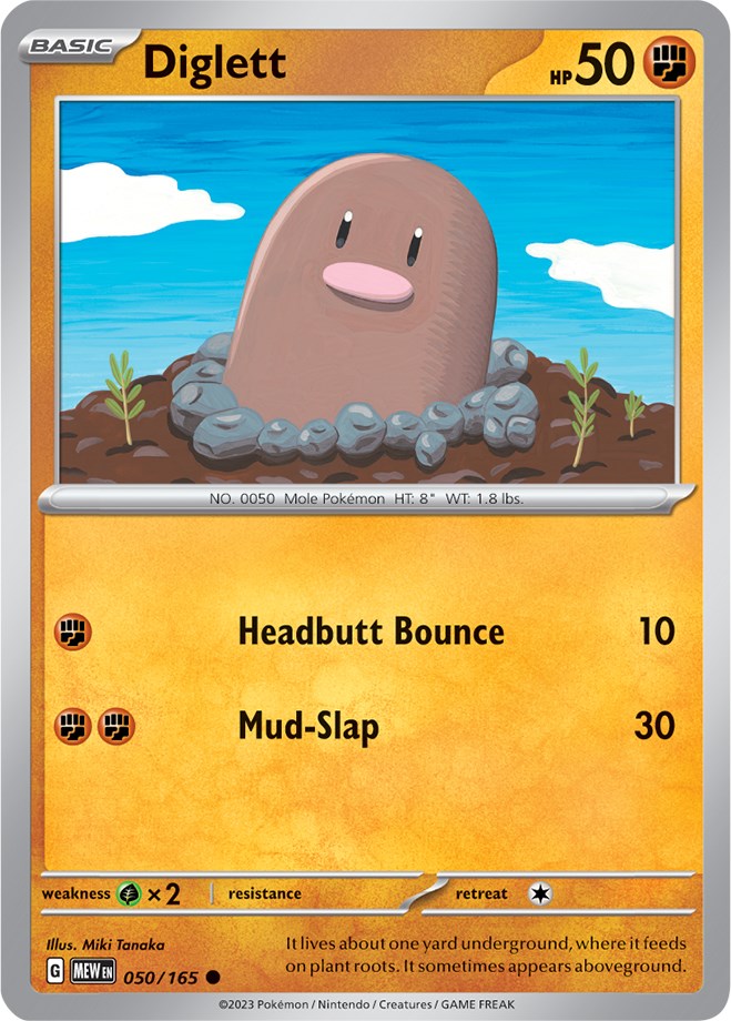 Diglett (050/165) [Scarlet & Violet: 151] | Tables and Towers