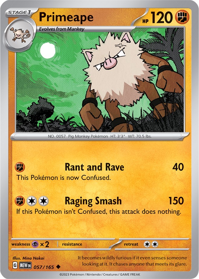 Primeape (057/165) [Scarlet & Violet: 151] | Tables and Towers