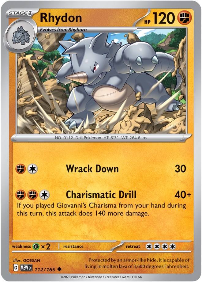 Rhydon (112/165) [Scarlet & Violet: 151] | Tables and Towers