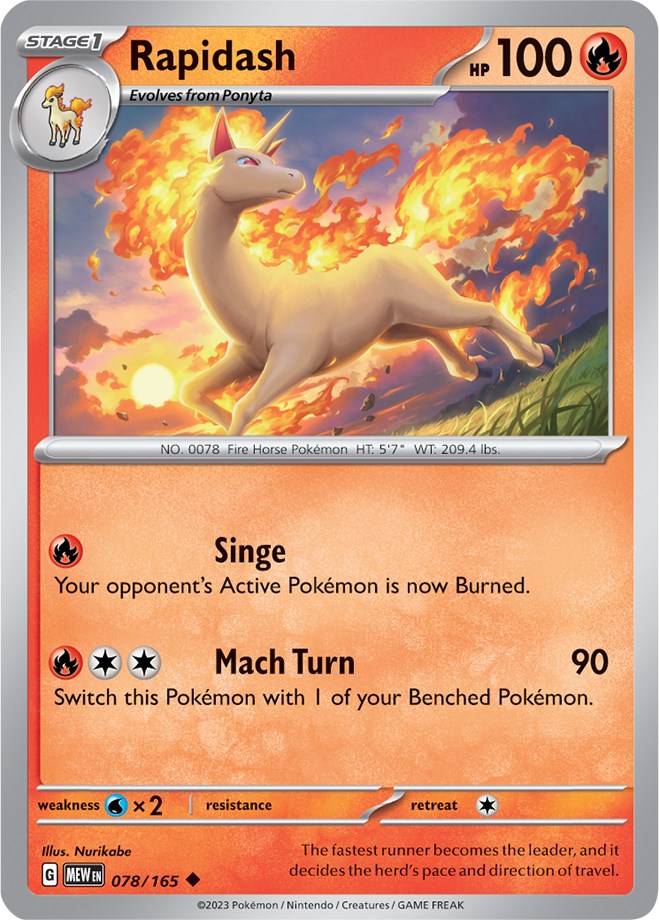 Rapidash (078/165) [Scarlet & Violet: 151] | Tables and Towers