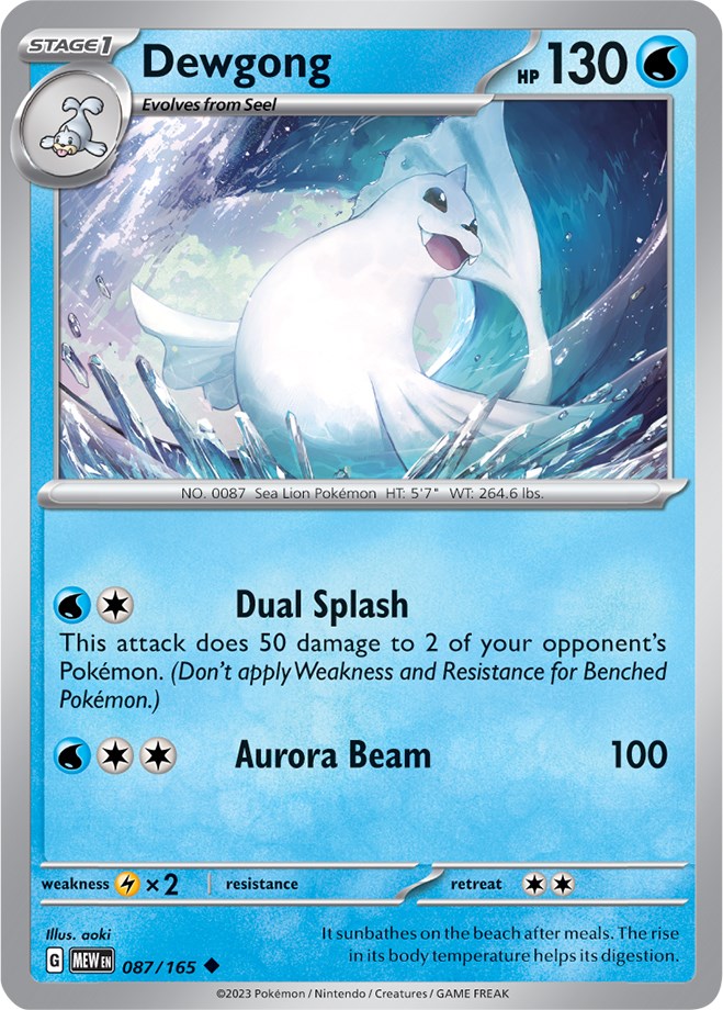 Dewgong (087/165) [Scarlet & Violet: 151] | Tables and Towers