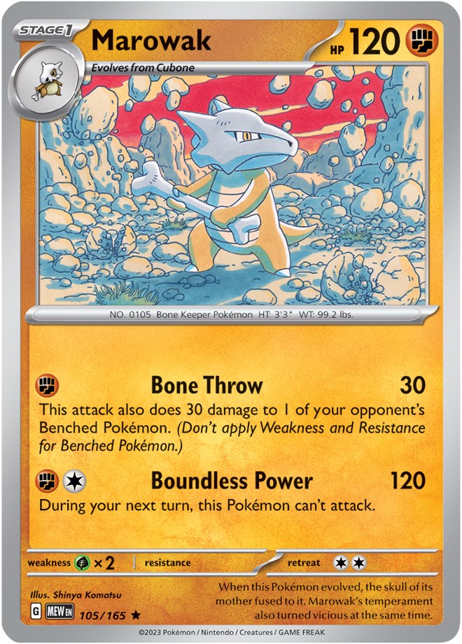 Marowak (105/165) [Scarlet & Violet: 151] | Tables and Towers