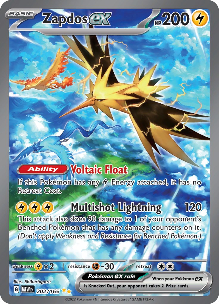 Zapdos ex (202/165) [Scarlet & Violet: 151] | Tables and Towers