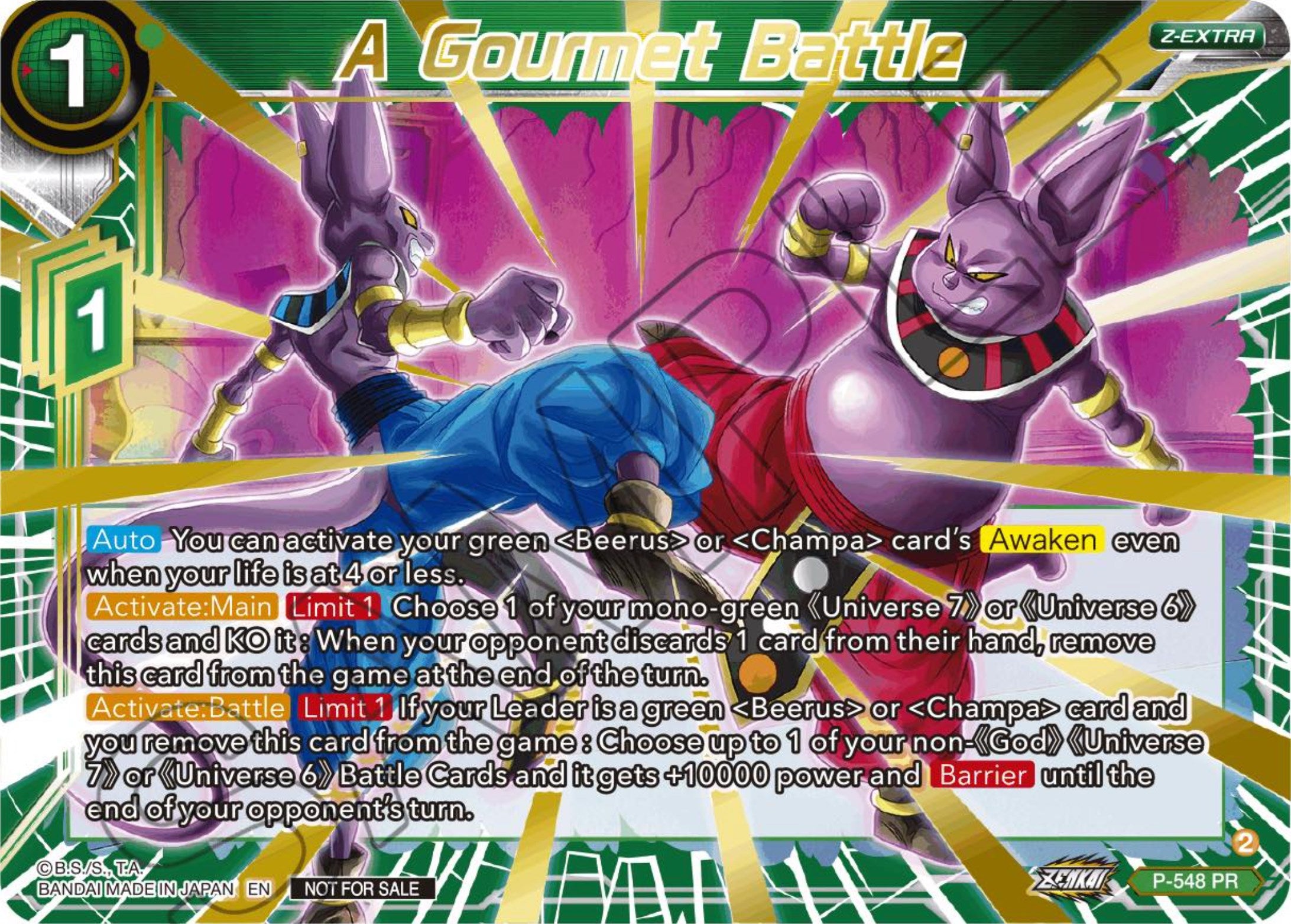 A Gourmet Battle (Championship Z Extra Card Pack 2023) (P-548) [Tournament Promotion Cards] | Tables and Towers