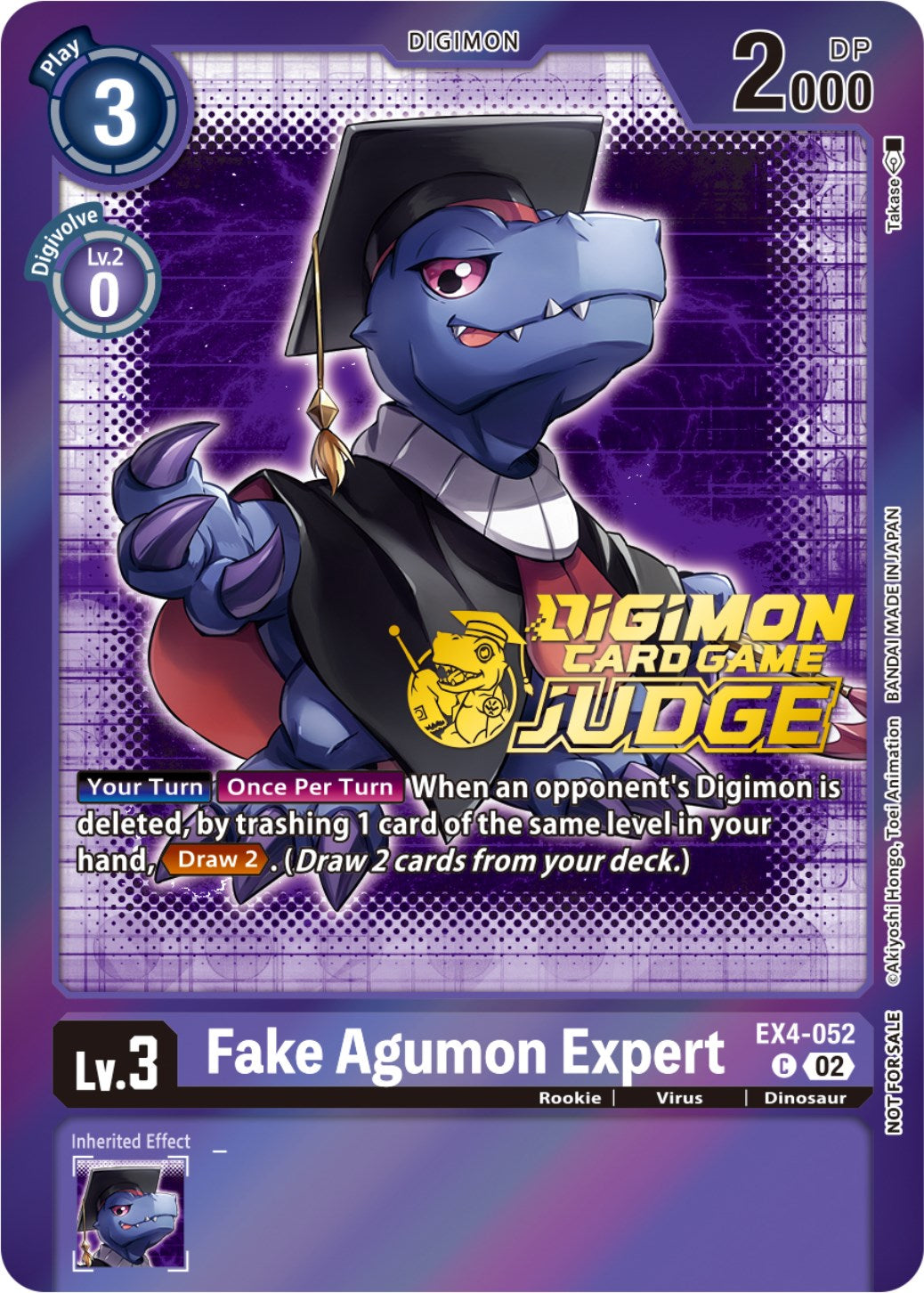 Fake Agumon Expert [EX4-052] (Judge Pack 4) [Alternative Being Booster Promos] | Tables and Towers