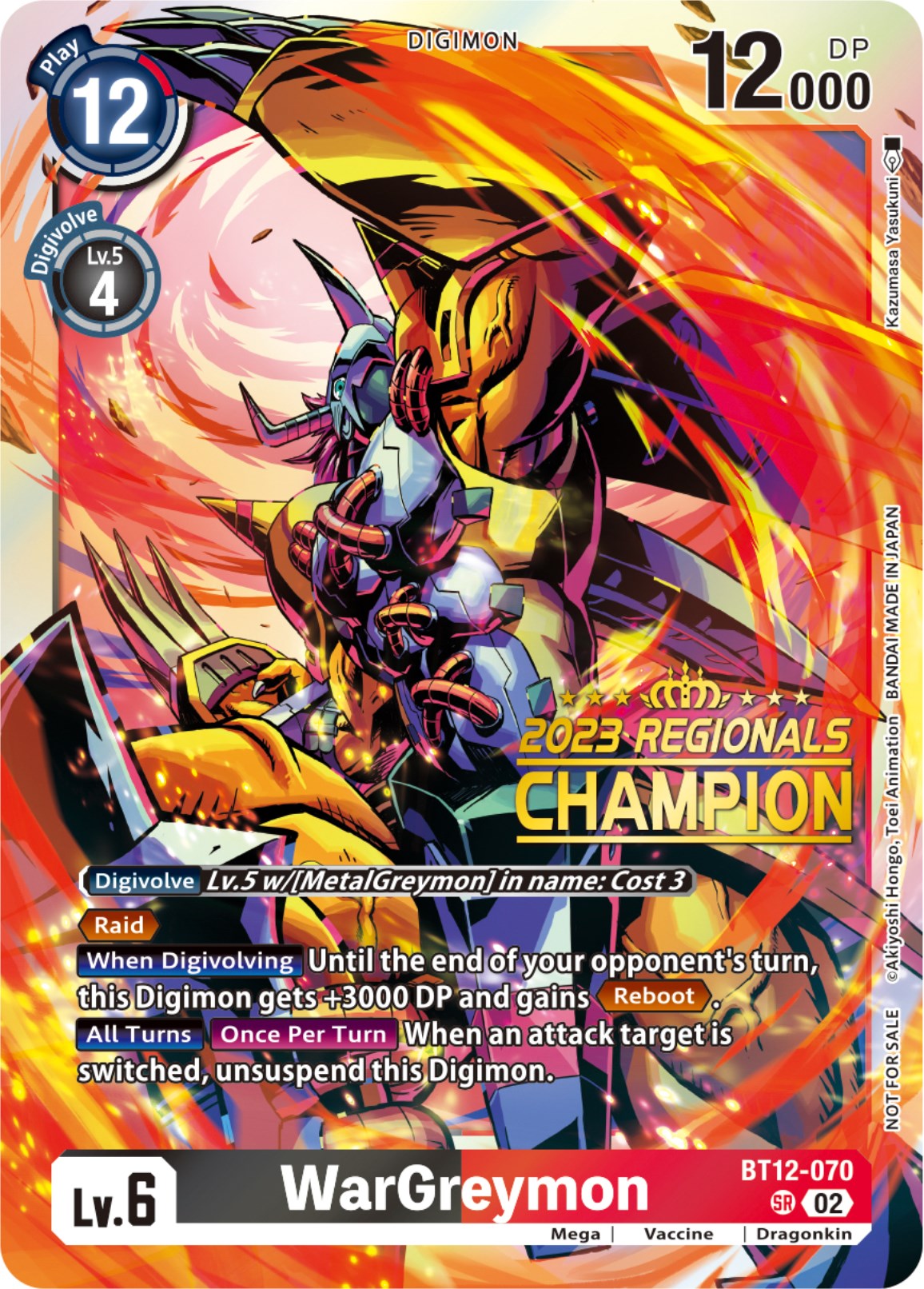 WarGreymon [BT12-070] (2023 Regionals Champion) [Across Time] | Tables and Towers