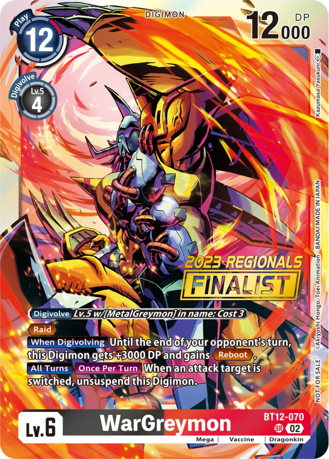 WarGreymon [BT12-070] (2023 Regionals Finalist) [Across Time] | Tables and Towers