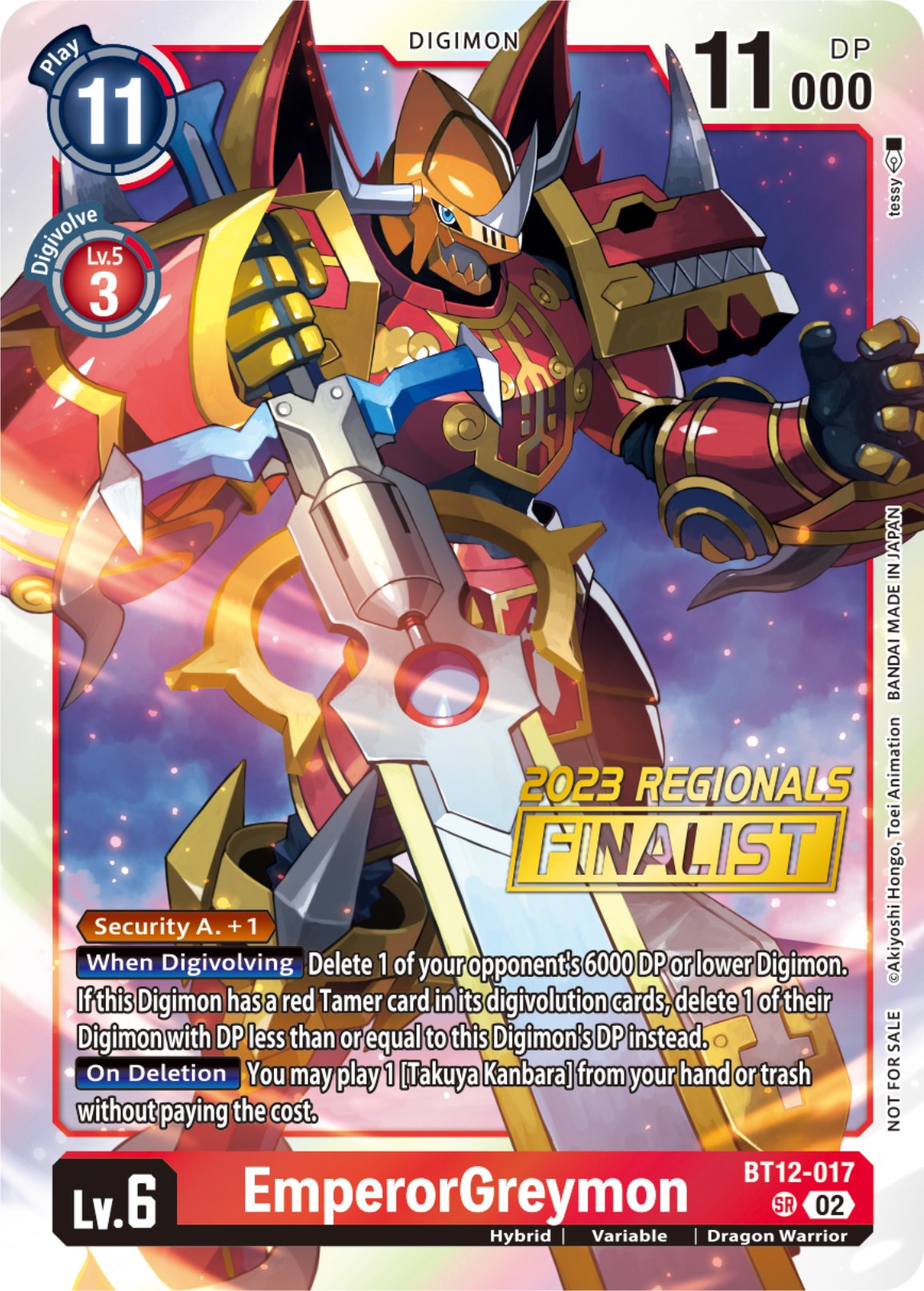 EmperorGreymon [BT12-017] (2023 Regionals Finalist) [Across Time] | Tables and Towers