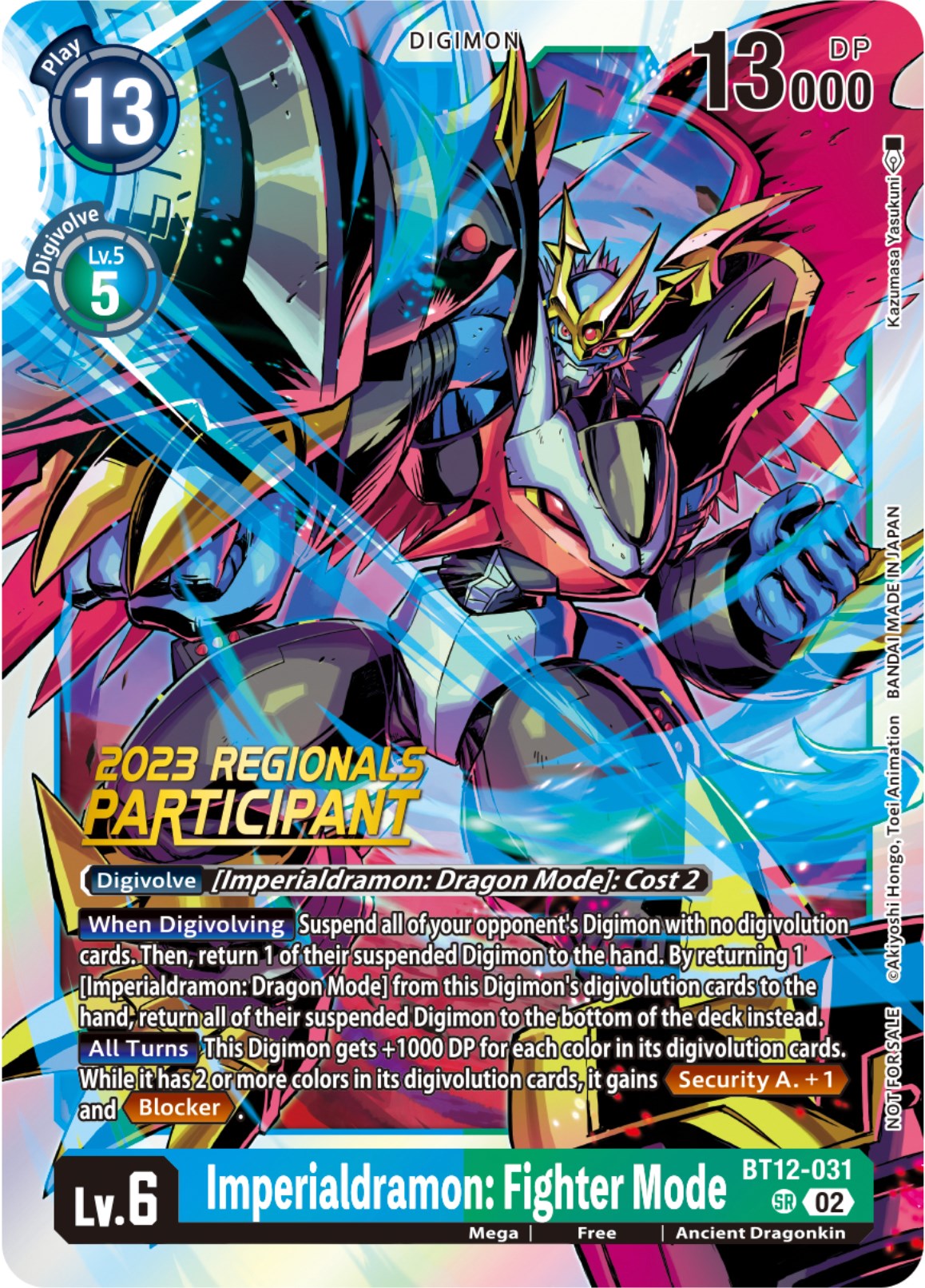 Imperialdramon: Fighter Mode [BT12-031] (2023 Regionals Participant) [Across Time] | Tables and Towers