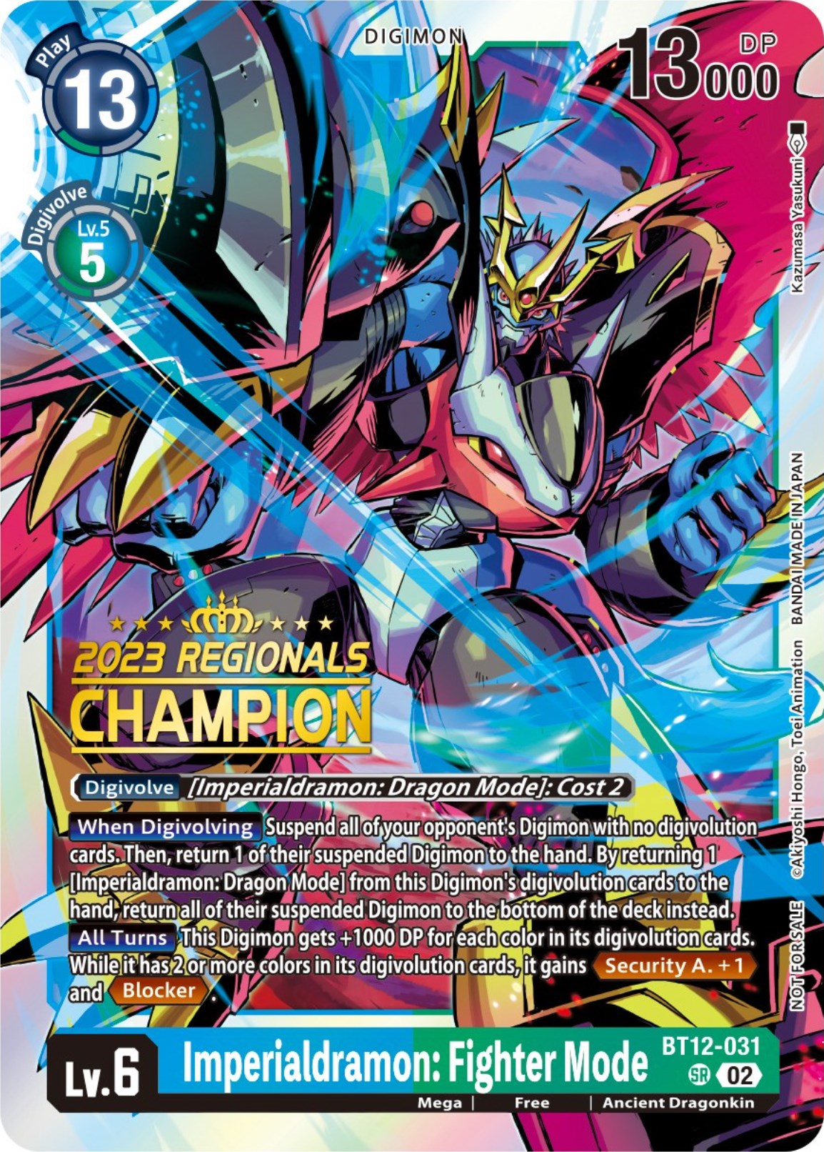 Imperialdramon: Fighter Mode [BT12-031] (2023 Regionals Champion) [Across Time] | Tables and Towers