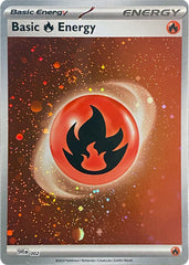 Basic Fire Energy (002) (Cosmos Holo) [Scarlet & Violet: Base Set] | Tables and Towers