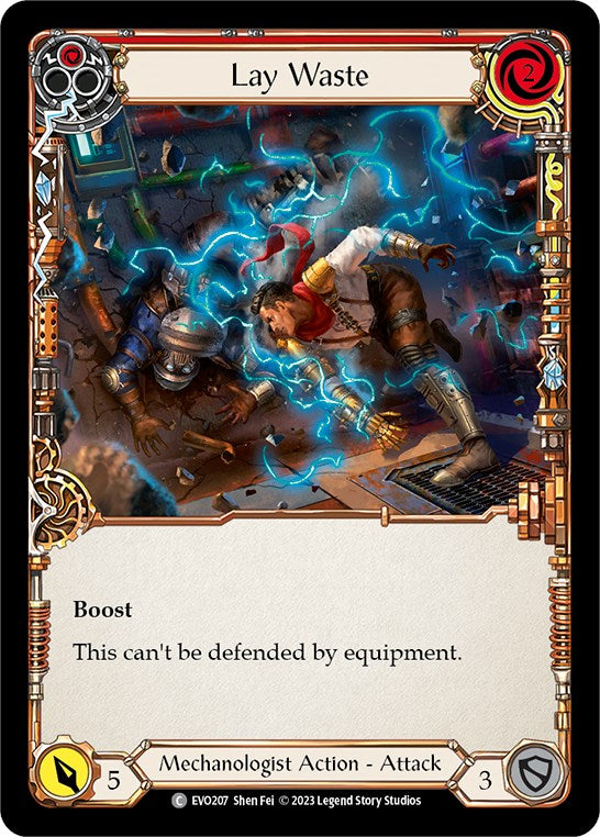 Lay Waste (Red) [EVO207] (Bright Lights)  Rainbow Foil | Tables and Towers