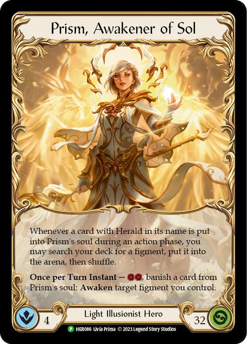 Prism, Awakener of Sol [HER086] (Promo)  Cold Foil | Tables and Towers