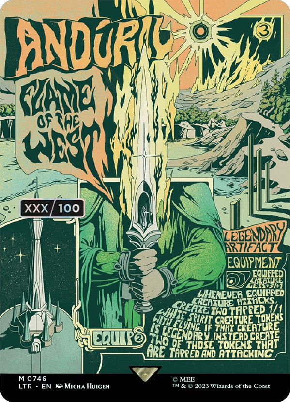 Anduril, Flame of the West (Borderless Poster) (Serialized) [The Lord of the Rings: Tales of Middle-Earth] | Tables and Towers