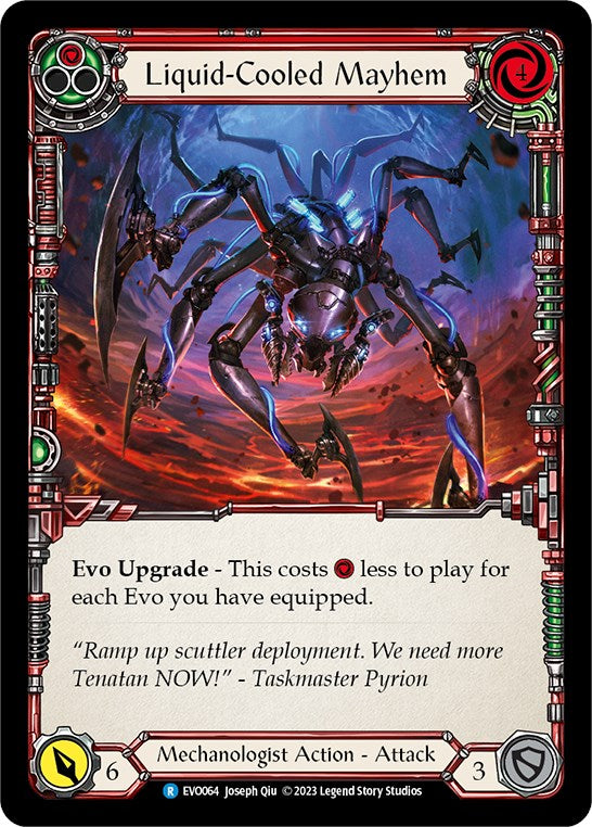 Liquid-Cooled Mayhem (Red) [EVO064] (Bright Lights)  Rainbow Foil | Tables and Towers