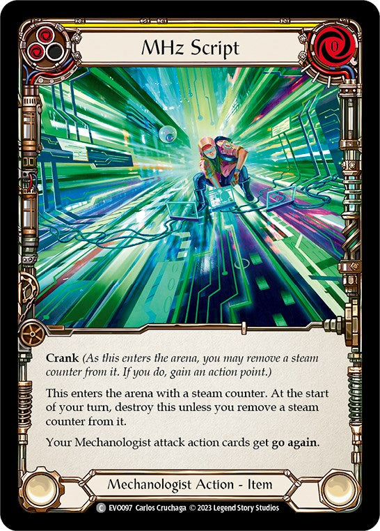 MHz Script [EVO097] (Bright Lights)  Rainbow Foil | Tables and Towers