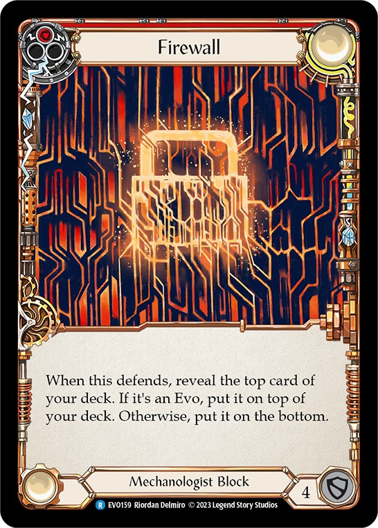 Firewall (Red) [EVO159] (Bright Lights)  Rainbow Foil | Tables and Towers