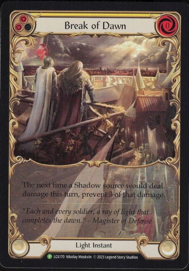 Break of Dawn (Yellow) [LGS170] (Promo)  Rainbow Foil | Tables and Towers