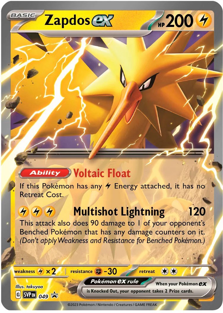 Zapdos ex (049) [Scarlet & Violet: Black Star Promos] | Tables and Towers