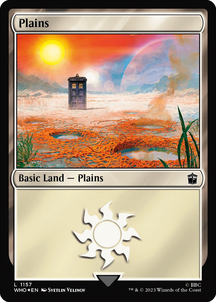 Plains (1157) (Surge Foil) [Doctor Who] | Tables and Towers