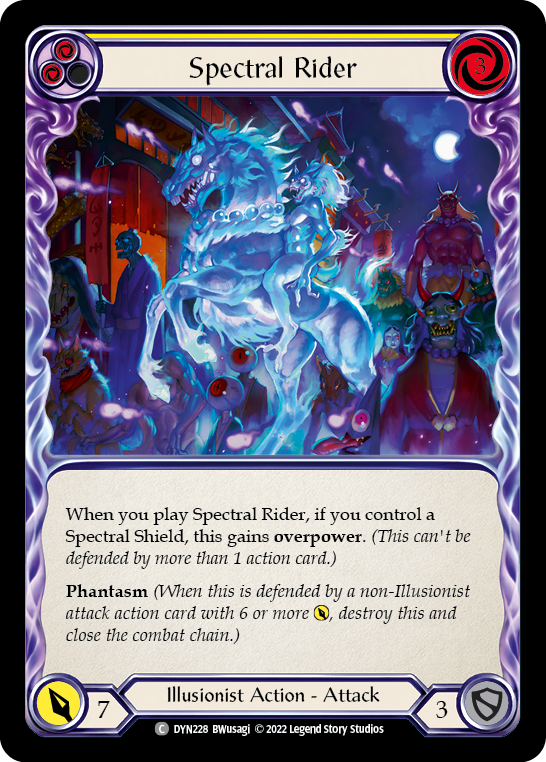 Spectral Rider (Yellow) [DYN228] (Dynasty)  Rainbow Foil | Tables and Towers