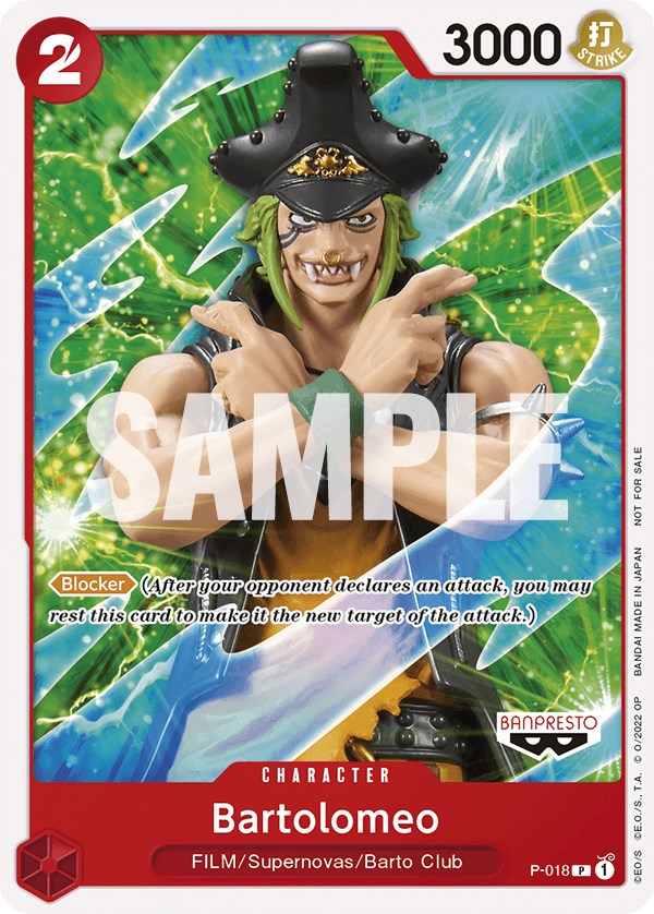 Bartolomeo (One Piece Film Red) [One Piece Promotion Cards] | Tables and Towers