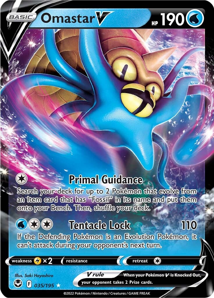 Omastar V (035/195) [Sword & Shield: Silver Tempest] | Tables and Towers