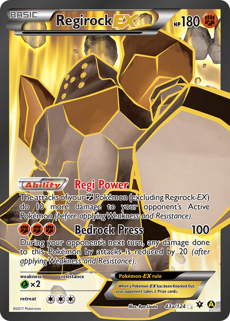 Regirock EX (43a/124) [Alternate Art Promos] | Tables and Towers